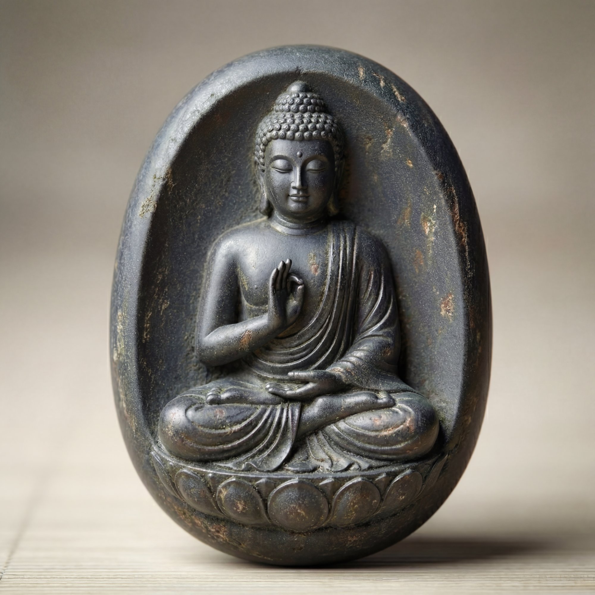 Buddha stone engraving